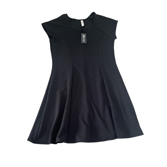 24Seven Comfort Apparel Maternity Dress with Keyhole Neck Black Size XL - Picture 5 of 7